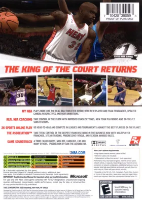 NBA 2K7 (USA) box cover back